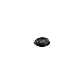 Huhtamaki 89451 Single Wall Hot Cup Lid Black, Plastic, Dome Sipper, Lid for 10S/12/16/20/24 Oz Single Wall Hot Cup (1000 per Case)
