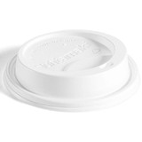 Huhtamaki 89452 Single Wall Hot Cup Lid White, Plastic, Dome Sipper, Lid for 10S/12/16/20/24 Oz Single Wall Hot Cup (1000 per Case)