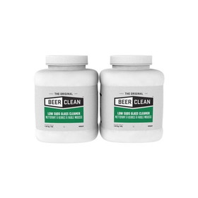 Beer Clean 990241 Low Suds Glass Cleaner 4 Lb, Tub, Opaque/Medium Yellow, Powder (2/CS)