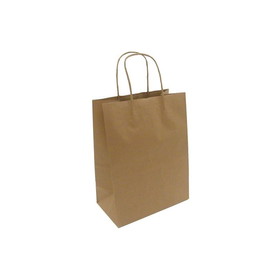 Kari-Out 1200050 Brown Paper Shopping Bag - Trim -8" x 4.5" x 10.62" -250 per case