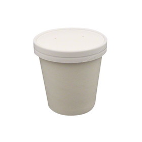 Kari-Out KA-2340012 Combo White Paper Soup Cup w/Vented Lid - 12 oz (250/CS)
