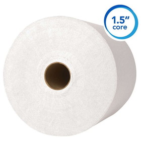 Scott 01000 Essential 8" W Sheet, 1000' L Roll, 1-Ply, White, High Capacity Hard Roll Towel (12 Roll per Case)