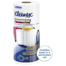 Kleenex 13964 Premiere Kitchen Roll Towel 11" x 10.4", 70 Sheets, 1-Ply, White, (24 Rolls/CS)
