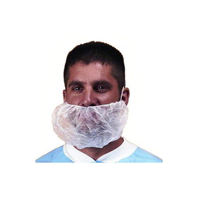 Keystone Safety 112NWI-WHITE Beard Cover Large, White, Polypropylene, (100 per Bag, 10 Bag per Case)