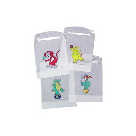 Tidi Products 339 Children's Bib - Kids Kritters With catch-all pocket -Size: 10.5" x 15" - Count: 500
