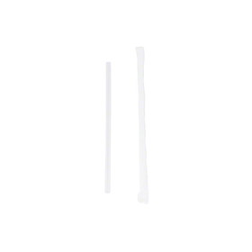 Merit 371, Wrapped Straw - 7.75" Jumbo Clear BOXED, 5.6MM - 10/400/cs