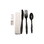 Advantage ME-AMHWKIT-B Cutlery Kit-Knife/Fork/Tsp/S&P/Napkin -Black, 6-1 Wrapped Meal Kit. Polystyrene. - 2 Ply Dinner Napkin: 13" x 17" - 250/CS, Price/Case