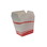 Merit 3820 LABELED CL1 Take Out Box - 2.5" x 2" x 2 7/8", Half Pint Clam Box with Red Stripe Design - 1000/CS, Price/Case