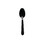 Merit ME-MBPHWTS-B 11923 BLACK Heavy Weight Polypropylene Cutlery - Teaspoon, Black, 4.6GM - Bulk 1000/CS, Price/Case