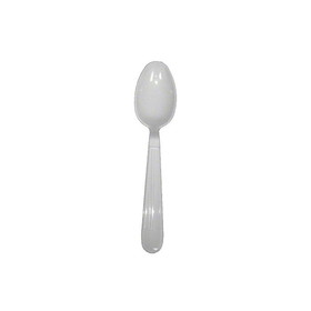 Merit ME-MBPHWTS-W 11923 WHITE Heavy Weight Polypropylene Cutlery - Teaspoon, White, 4.6GM - Bulk 1000/CS