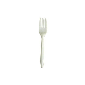 Merit ME-MBPMF-W Medium Weight Polypropylene Cutlery - Fork, White, 2.5GM - Bulk 1000/cs