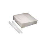 Merit ME-MPSBK-W Heavy Weight Polystyrene Cutlery - Knife, White, Boxed 6.0gm - 10/100ct/cs