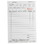 NCCO 3516SP Paper Guest Check 3.5" x 5.125", 100 Page per Book, White, Date Column, Single Copy, Small (10000/CS), Price/Case