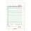 NCCO G4797-3 Carbonless Guest Check 4.25" x 7.25", 40 Page, Green, Date Column, 3-Part, Medium-Wide (2000 Check per Case), Price/Case