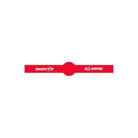 NCCO P17SI-2 SecureIT Red Tamper Evident Label - 1" x 7" - 2/250