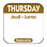 NCC R104R Removable Day of the Week Label 1" x 1", Legend Thursday, Square, (1000 Label per Unit), Price/Roll