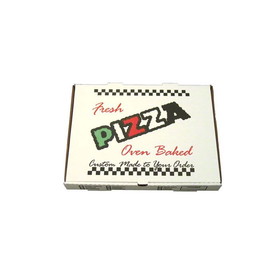 WestRock 13X17WHITE Pizza Box 13" x 17", White, Corrugated, B-Flute Stock Print 50/CS - 119778