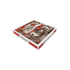 WestRock 14" WHITE Pizza Box 14" x 14", White, Corrugated, B-Flute Stock Print 50/CS - 118480