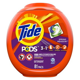 Tide 91781, Laundry Detergent, Pods, Spring Meadow Scent, 81 pods/ct