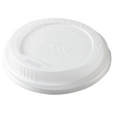 PrimeWare CHCL-1020 Hot Cup Lid White, Polylactide Aliphatic Copolymer (CPLA), Disposable, (1000/CS)