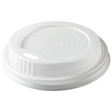 PrimeWare CHCL-8 Hot Cup Lid White, Polylactide Aliphatic Copolymer, Disposable, (1000/CS)