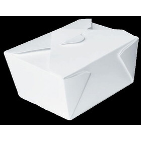 SQP 100250 Paper Food Container #2 Eco-Box, 7"x5"x2" Recyclable White 200/CS