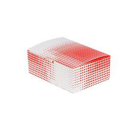 KARI-OUT 3505, Tuck Top Box, Dinner, Red and White Plaid, 9"x5"x3", 250 / CS