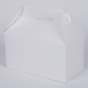 KARI-OUT 3612, Large Barn Style Paper Box, White, 9.5"x5"x5", 125/CS