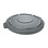 Rubbermaid Commercial FG263100GRAY BRUTE 22.25" x 1.63", Gray, Resin, Self-Draining, Lid for Utility Container, Price/EA