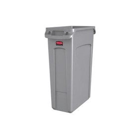 Rubbermaid Commercial FG354060GRAY Slim Jim Utility Container 22" x 11" x 30", 23 Gallon Capacity, Gray, Resin, Venting Channel