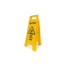 Rubbermaid Commercial FG611277YEL Floor Safety Sign 26" x 11" x 25", Yellow, Plastic, "Caution Wet Floor" Legend, 2-Sided - 1EA