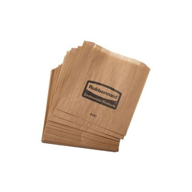 Rubbermaid Commercial FG6141000000 Sanitary Napkin Receptacle Waxed Bag 22.23 CM x 21.59 CM, Brown, Paper, (250 per Carton)