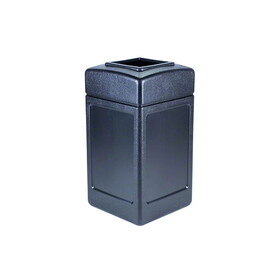RSS-01067 Commercial Zone PolyTec Square Open Top Trash Can - 42 Gal., Black 1/EA