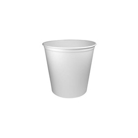 Solo 10T1-N0198 Food Bucket 165 Oz, 6.4" Base/8.8" Top x 8.3", White, Non-Coated Paper, Double Wrapped, (100 per Case)