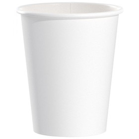 Solo 370W-2050 Hot Drink Cup 10 Oz, White, Single Sided Poly Paper, (1000 per Case)
