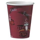 Solo 412SIN-0041 Hot Drink Cup 12 Oz, Single Sided Poly Paper, Bistro, (1000 per Case)