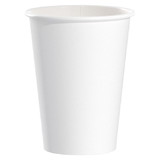 Solo 412WN-2050 Hot Drink Cup 12 Oz, White, Single Sided Poly Paper, (1000 per Case)
