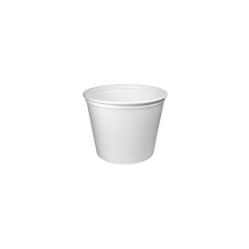 Solo 5T1-N0195 Food Bucket 83 Oz, 5.7" Base/7.6" Top x 5.9", White, Non-Coated Paper, Double Wrapped, (100 per Case)
