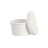 Solo KHSB8A-2050 Flexstyle White Food Container/Lid Combo - 8 oz. Squat (250/CS)