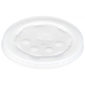Solo L16BL-0100 Cold Drink Cup Lid Translucent, High Impact Polystyrene, Straw Slotted, Reclosable, Lid for RP12SP/RNP16/RP16P Cold Drink Cup (2000 per Case)