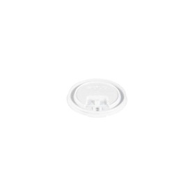 Solo LB3081-00007 Hot Drink Cup Tab Lid 3.3" x 0.3", White, Polystyrene, Liftback-N-Lock, Sip Hole, Lid for 378 Series Hot Drink Cup Tab (1000 per Case)