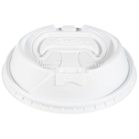Dart Container OPT316 Optima Hot Drink Cup Lid 3.7" Diameter, White, Polystyrene, Sip Hole, Reclosable, (1000 per Case)