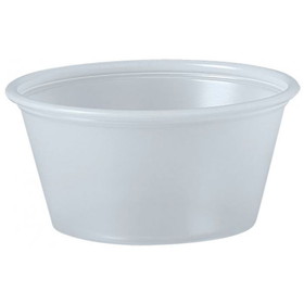 Solo P200N Portion Container 2 Oz, 1.7" Base/2.4" Top x 1.2", Translucent, Polystyrene, (2500/CS) Lid Sold Separately, Use PL200N