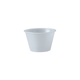 Solo P400N Portion Container 4 Oz, 1.9" Base/2.9" Top x 1.8", Translucent, Polystyrene, Recyclable, (2500 per Case)