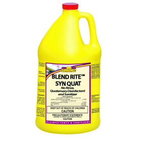 Simoniz B0445004 Blend Rite Syn-Quat Disinfectant/Sanitizer, 1 Gallon, Transparent, Liquid (4/CS)