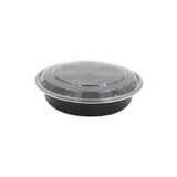 KariOut MaxSeal MC0900B Plastic Container Microwaveable Combined Black/Clear Lid 9