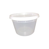 Tripak TD40016 Soup Container Combo 16 Oz, Clear, Injection Molded Polypropylene, Reusable, with Polypropylene Lid (240 per Case)