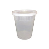 Tripak TD40032 Soup Container 32 Oz, Clear, Injection Molded Polypropylene, Reusable, with Polypropylene Lid (240 per Case)