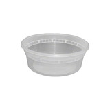 Tripak TD41008 Soup Container 8 Oz, Clear, Injection Molded Polypropylene, *Reusable Container Only* (480 per Case)  Use TP-TL410 with Polypropylene Lid