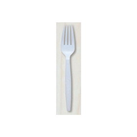 Green Wave FORK-WHT Assorted Cutlery Fork Bulk Pearl White, Corn Starch, Full-Size, (1000 per Case)